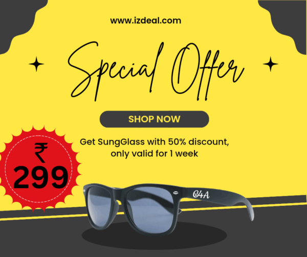 Sunglass UV 400 protected With elegant look- IZDEAL